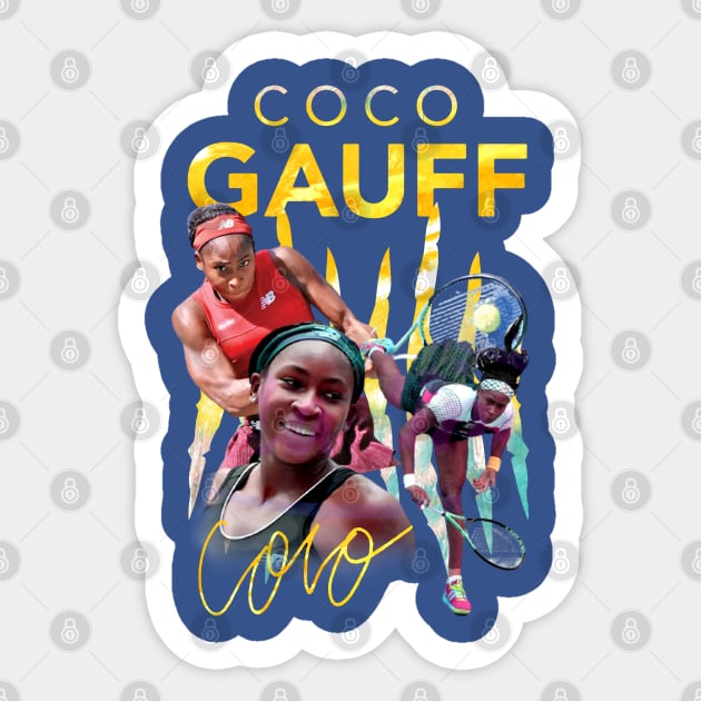 Coco gauff Sticker by Sarah Agalo